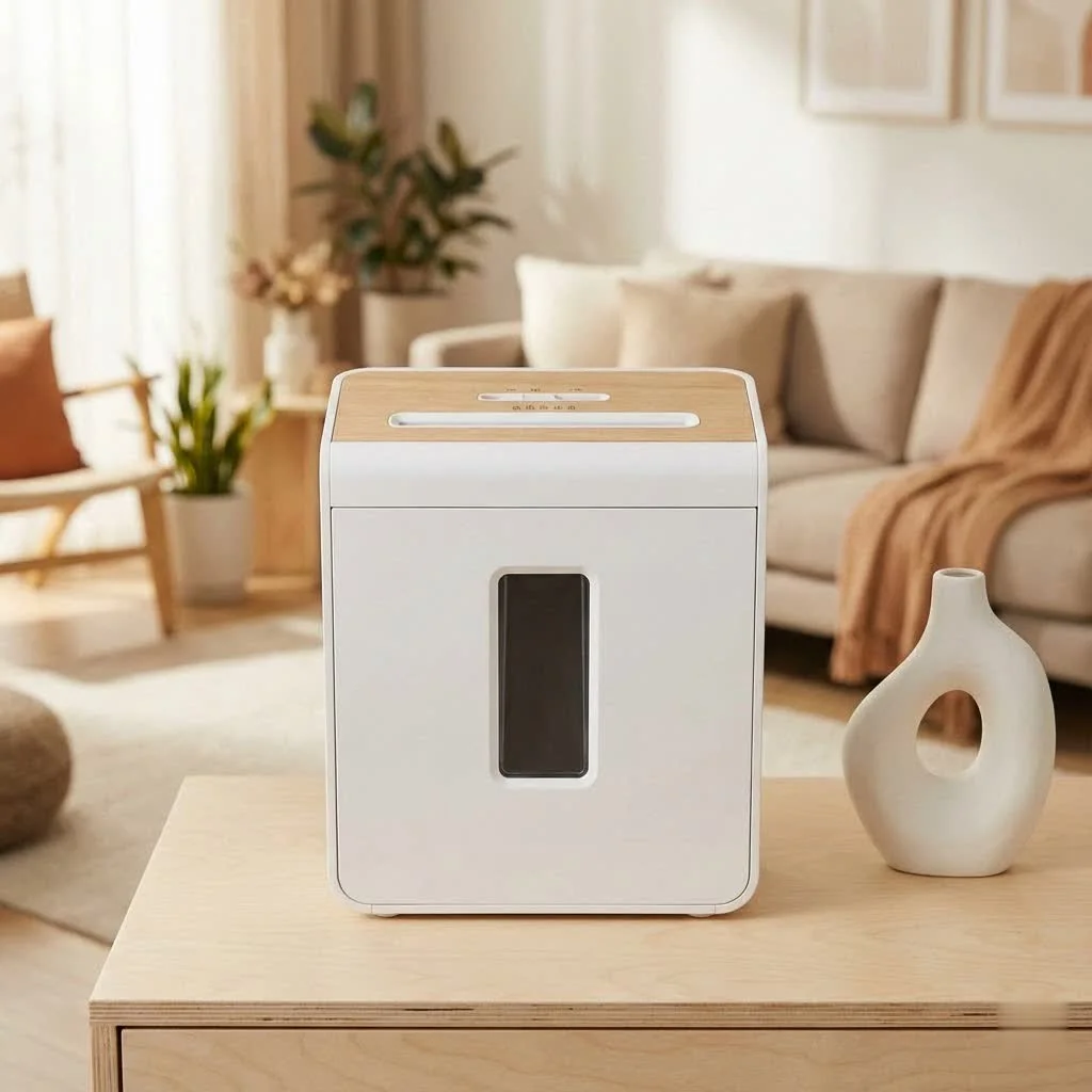 Large capacity paper shredder in an office environment