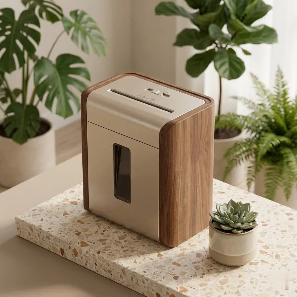 Professional paper shredder in an office environment