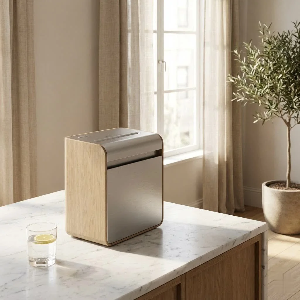Paper shredder transforming documents into confetti for security